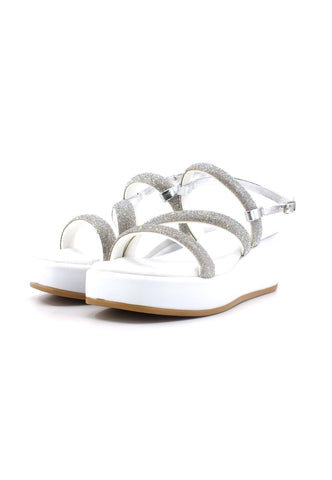 CAFENOIR Sandalo Zeppa Donna Argento Bianco HB9030 - Sandrini Calzature e Abbigliamento