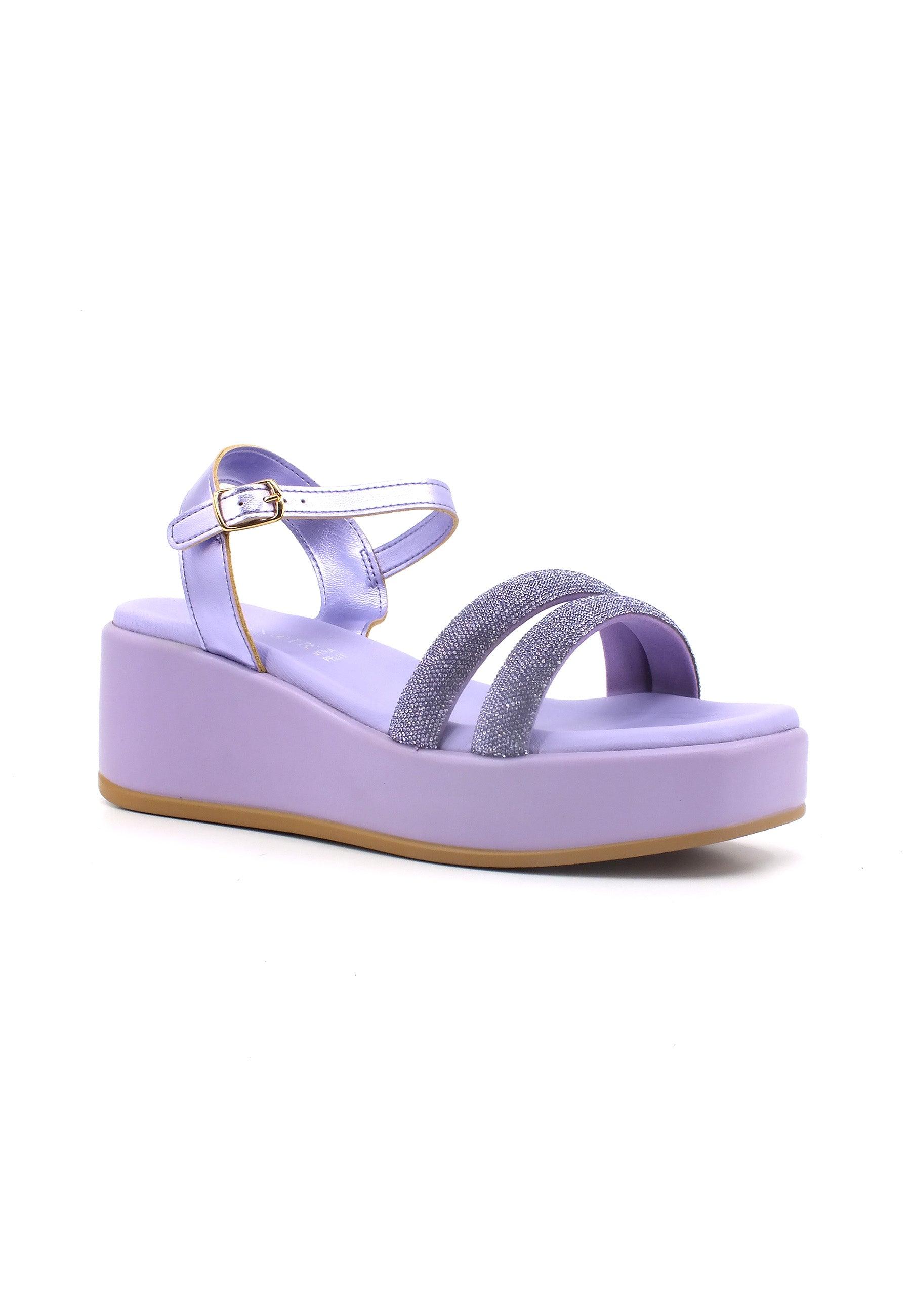 CAFENOIR Sandalo Zeppa Donna Lilla HB9051 - Sandrini Calzature e Abbigliamento