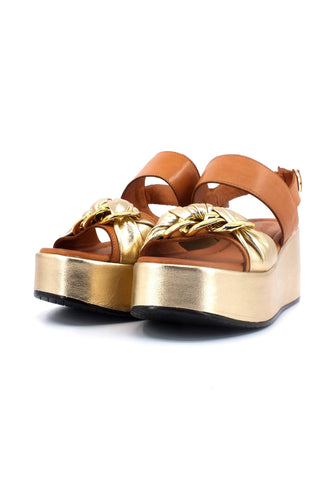 CAFENOIR Sandalo Zeppa Donna Multi Platino HN3005 - Sandrini Calzature e Abbigliamento