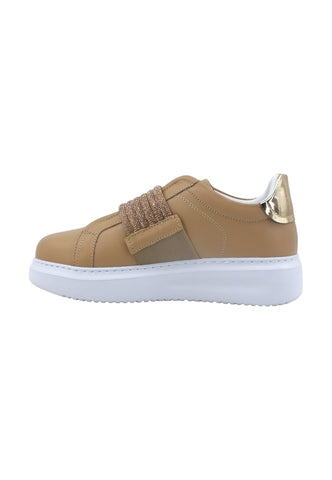 CAFENOIR Sneaker Donna Strass Beige DE1003 - Sandrini Calzature e Abbigliamento