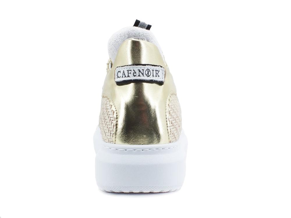 CAFENOIR Sneaker Intreccio Laminata Platino DE9230 - Sandrini Calzature e Abbigliamento