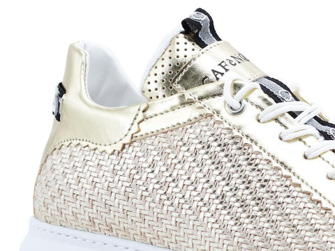 CAFENOIR Sneaker Intreccio Laminata Platino DE9230 - Sandrini Calzature e Abbigliamento