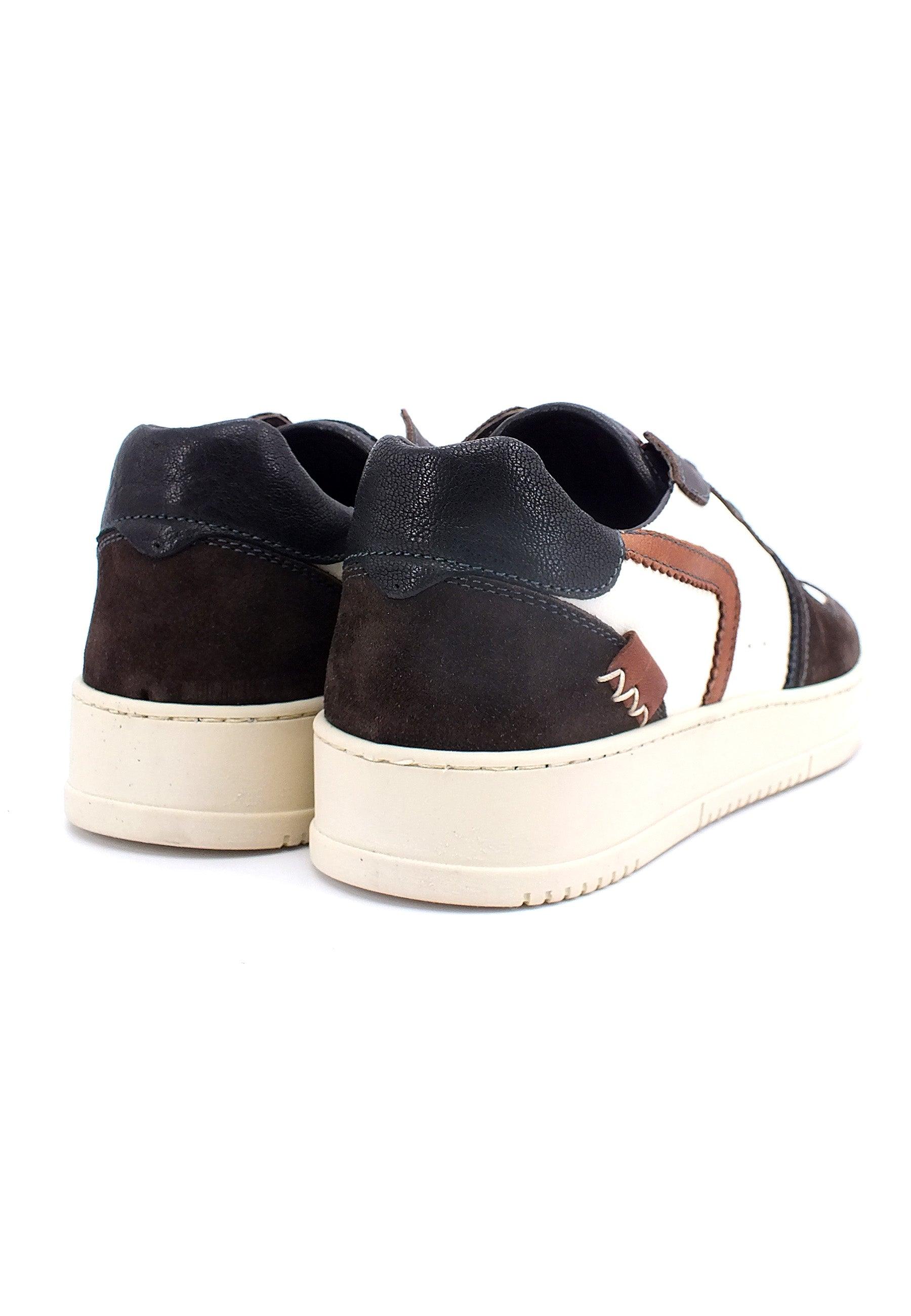 CAFENOIR Sneaker Leather Uomo Testa di Moro Bianco PW6220 - Sandrini Calzature e Abbigliamento