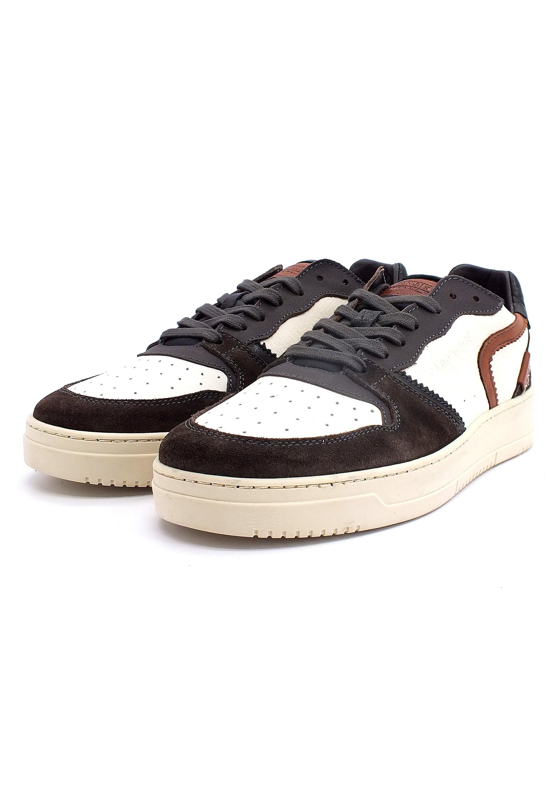 CAFENOIR Sneaker Leather Uomo Testa di Moro Bianco PW6220 - Sandrini Calzature e Abbigliamento