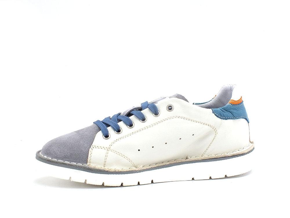 CAFENOIR Sneaker Pelle Bicolor Grigio Bianco TS1230 - Sandrini Calzature e Abbigliamento