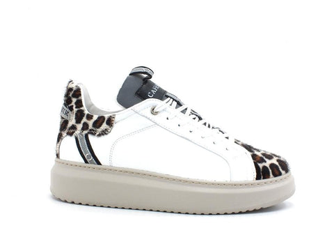 CAFENOIR Sneaker Platform Leopard Bianco DE1211 - Sandrini Calzature e Abbigliamento