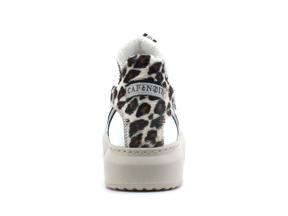 CAFENOIR Sneaker Platform Leopard Bianco DE1211 - Sandrini Calzature e Abbigliamento