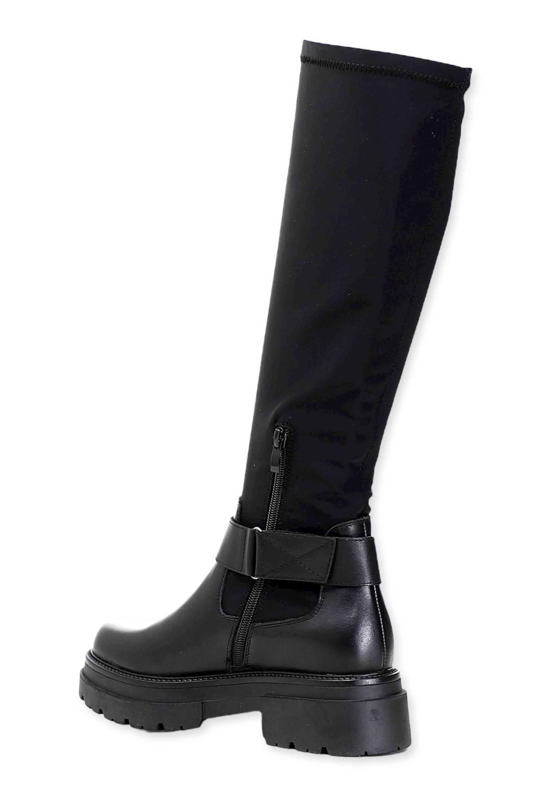 CAFENOIR Stivale Logo Silver Donna Nero EC1280 - Sandrini Calzature e Abbigliamento