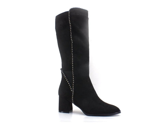 CAFENOIR Stivale Suede Borchie Nero HA9920 - Sandrini Calzature e Abbigliamento