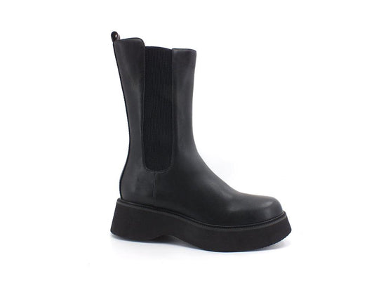 CAFENOIR Stivale Zeppa Elastici Nero FL9040 - Sandrini Calzature e Abbigliamento