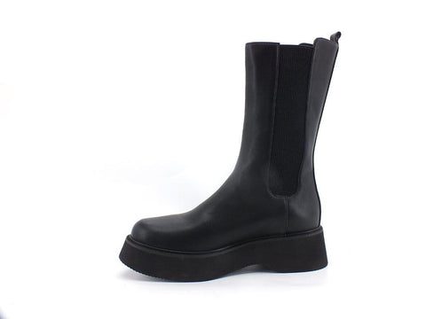 CAFENOIR Stivale Zeppa Elastici Nero FL9040 - Sandrini Calzature e Abbigliamento