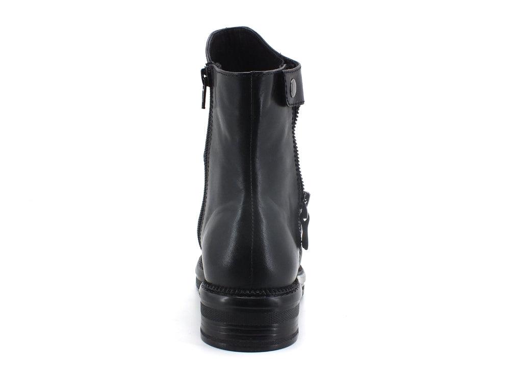 CAFENOIR Stivaletto Biker Zip Nero FE1210 - Sandrini Calzature e Abbigliamento