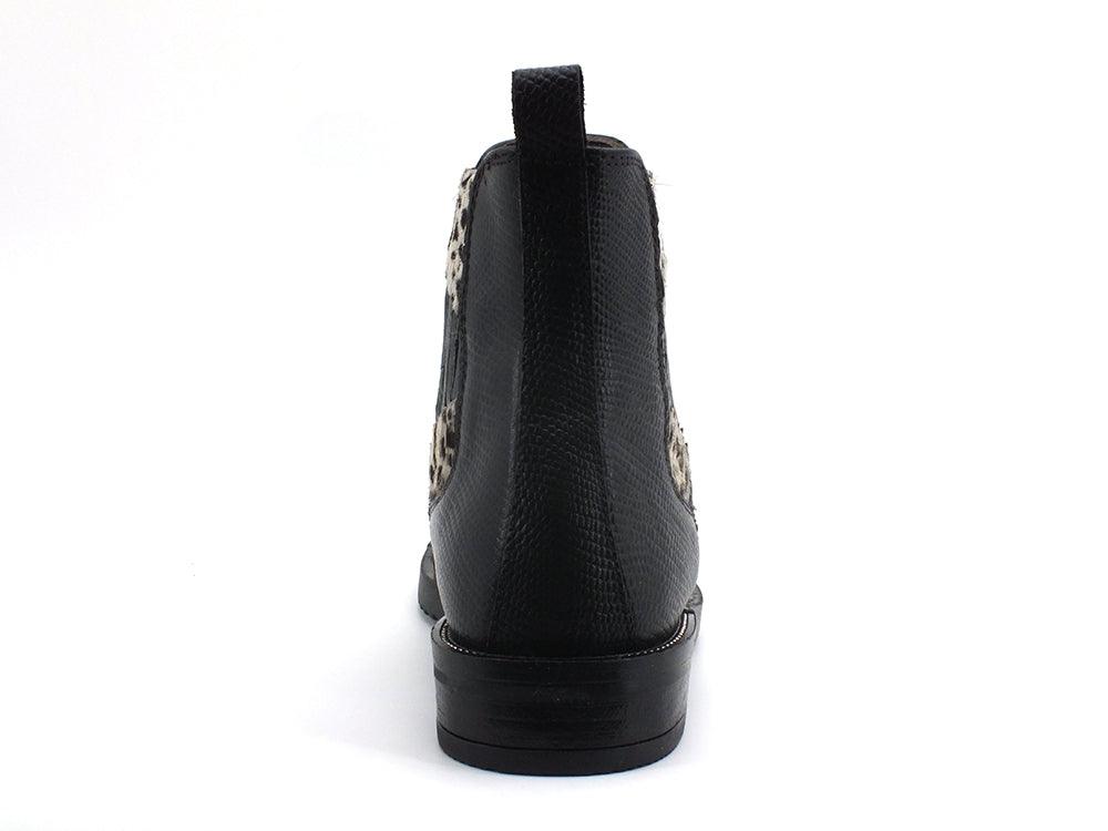CAFENOIR Stivaletto Polacco Cavallino Nero Bianco FEB442 - Sandrini Calzature e Abbigliamento