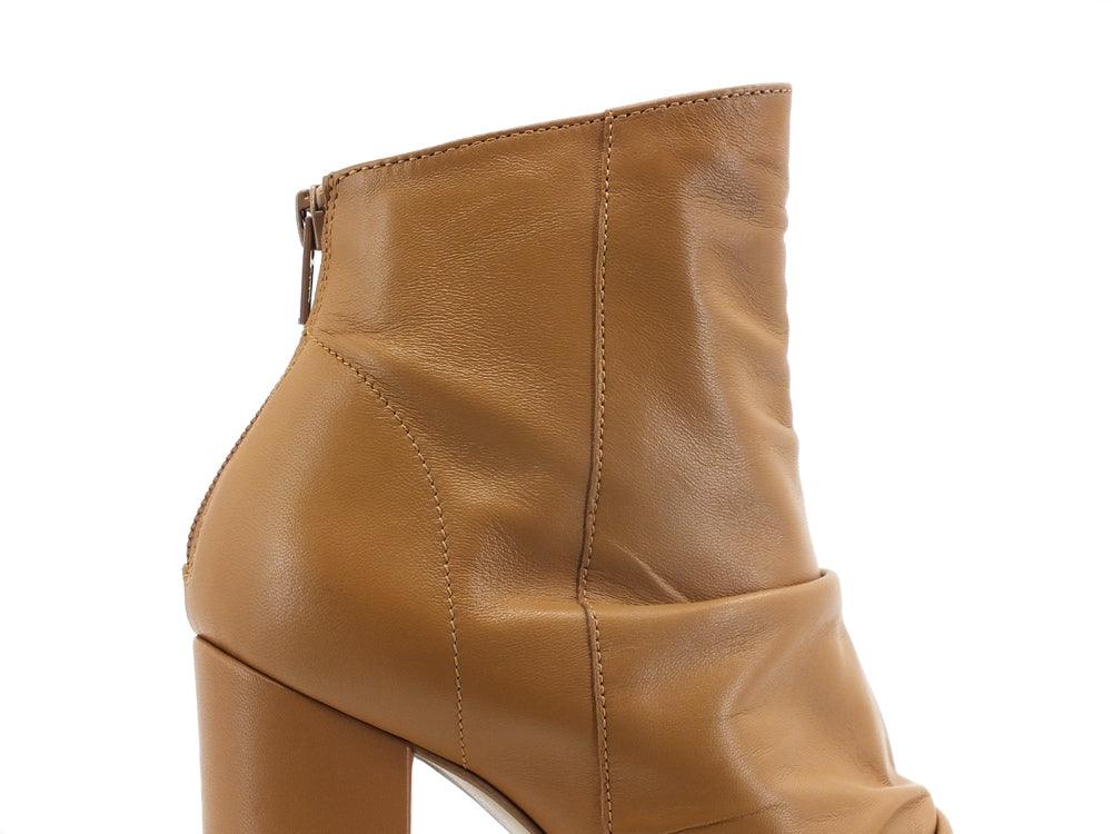 CAFENOIR Tronchetto Stivaletto Open Toe Tacco Marrone Cuoio EF4002 - Sandrini Calzature e Abbigliamento