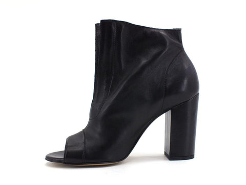 CAFENOIR Tronchetto Tacco Open Toe Nero ED2010 - Sandrini Calzature e Abbigliamento