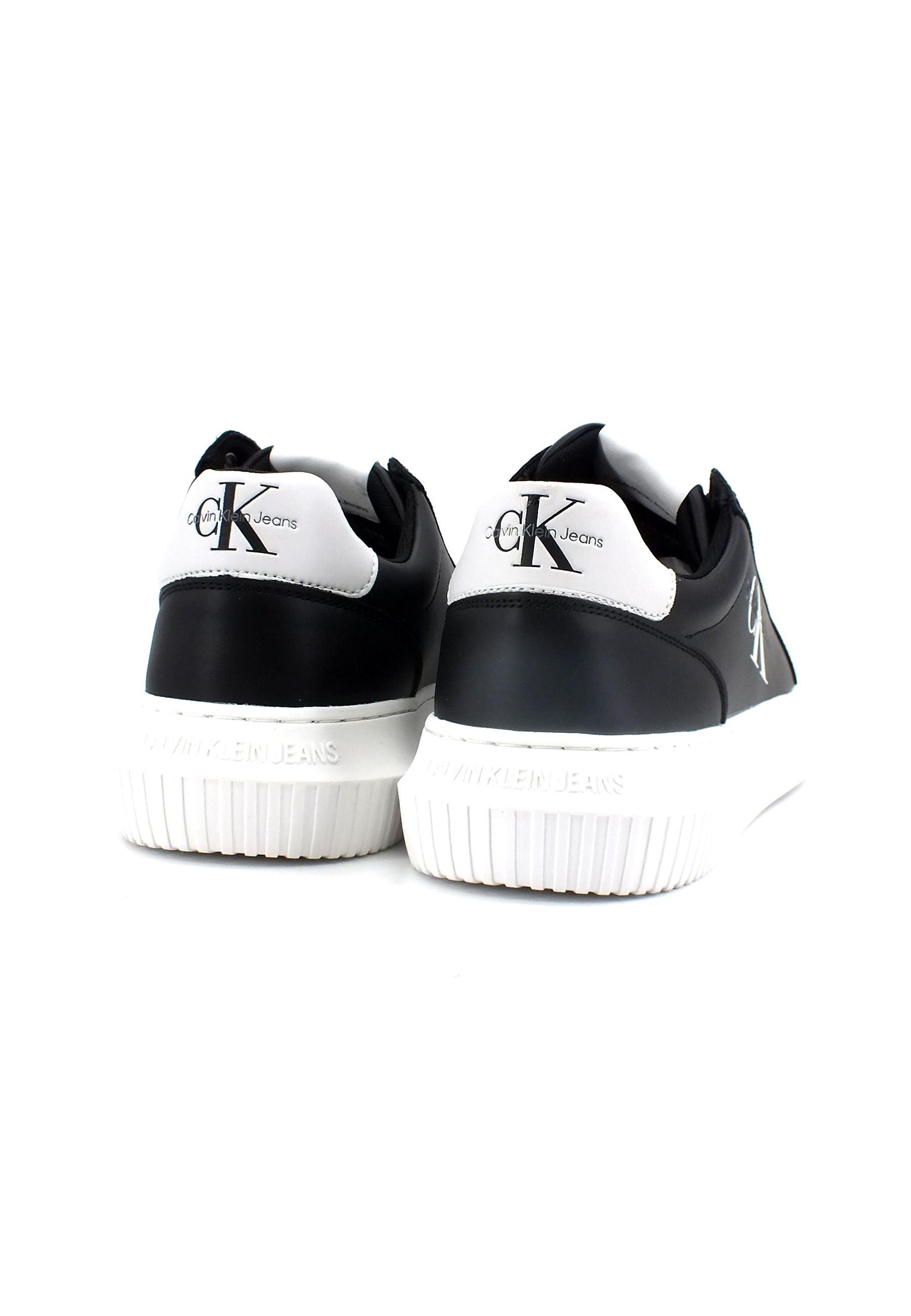 CALVIN KLEIN Chunky Cupsole Monogram Sneaker Uomo Black White YM0YM00681 - Sandrini Calzature e Abbigliamento