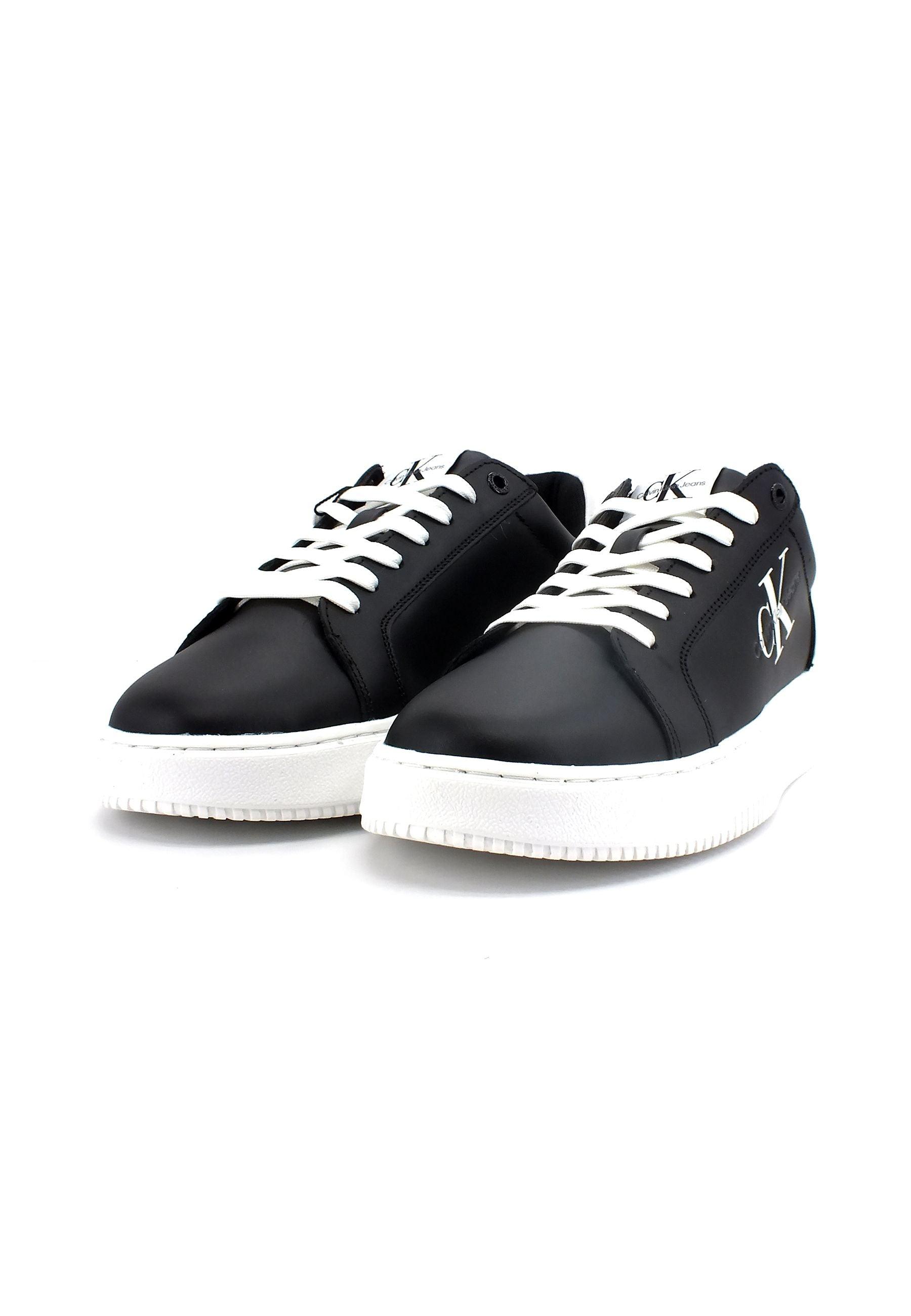 CALVIN KLEIN Chunky Cupsole Monogram Sneaker Uomo Black White YM0YM00681 - Sandrini Calzature e Abbigliamento
