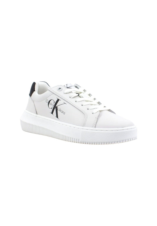 CALVIN KLEIN Chunky Cupsole Sneaker Donna Bright White Black YW0YW00823 - Sandrini Calzature e Abbigliamento