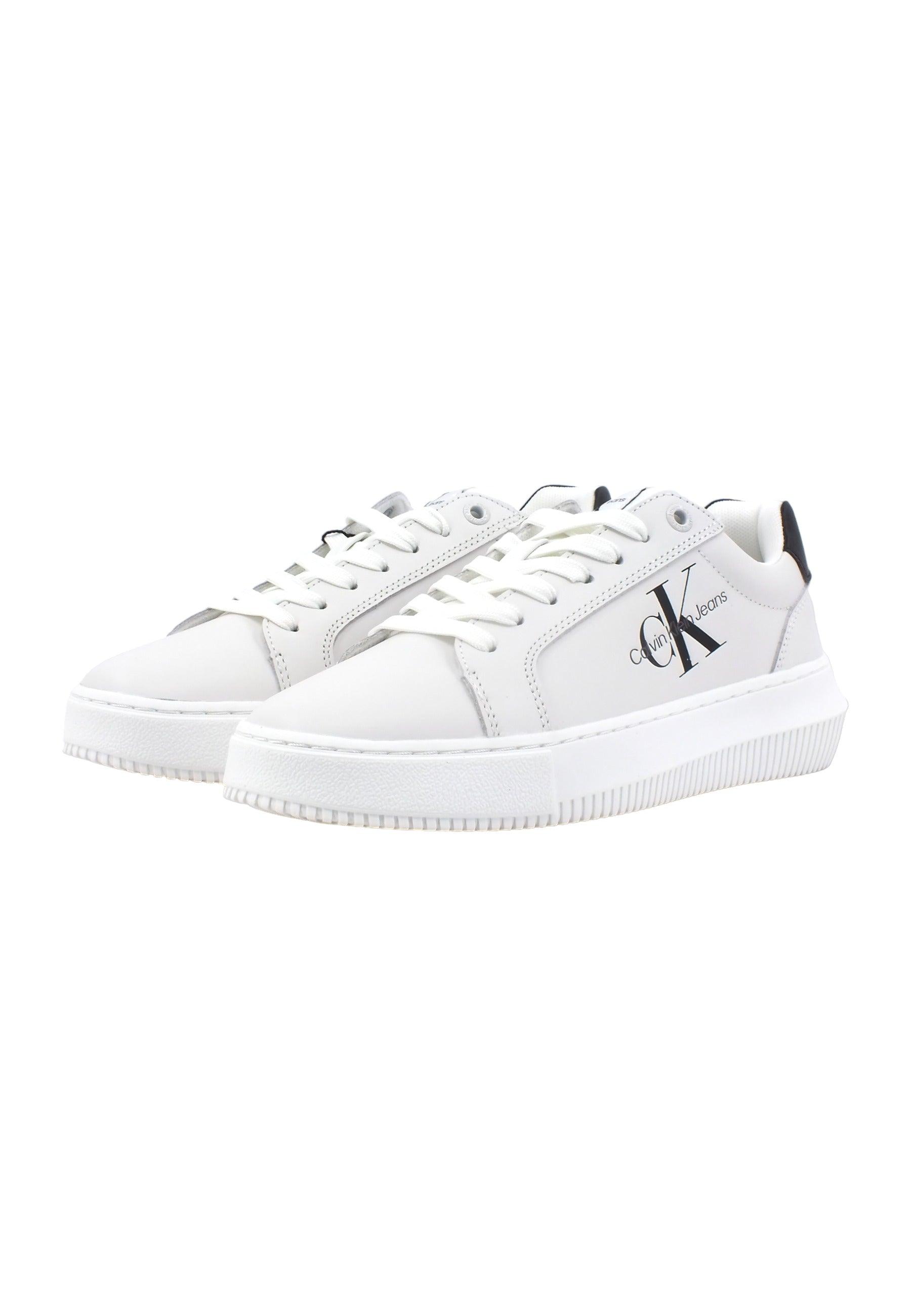 CALVIN KLEIN Chunky Cupsole Sneaker Donna Bright White Black YW0YW00823 - Sandrini Calzature e Abbigliamento