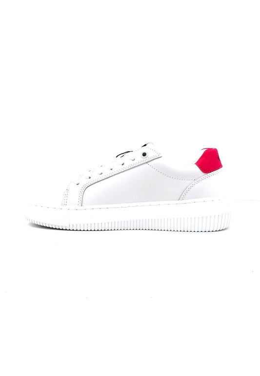 CALVIN KLEIN Chunky Cupsole Sneaker Donna White Raspberry Sorbet YW0YW00823 - Sandrini Calzature e Abbigliamento