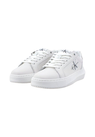 CALVIN KLEIN Chunky Cupsole Sneaker Donna White Silver YW0YW01224 - Sandrini Calzature e Abbigliamento