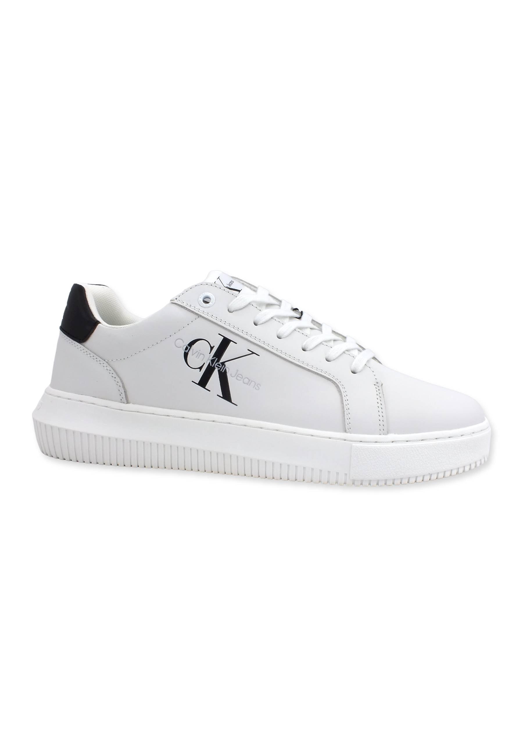 CALVIN KLEIN Chunky Cupsole Sneaker Uomo White Black YM0YM00681 - Sandrini Calzature e Abbigliamento