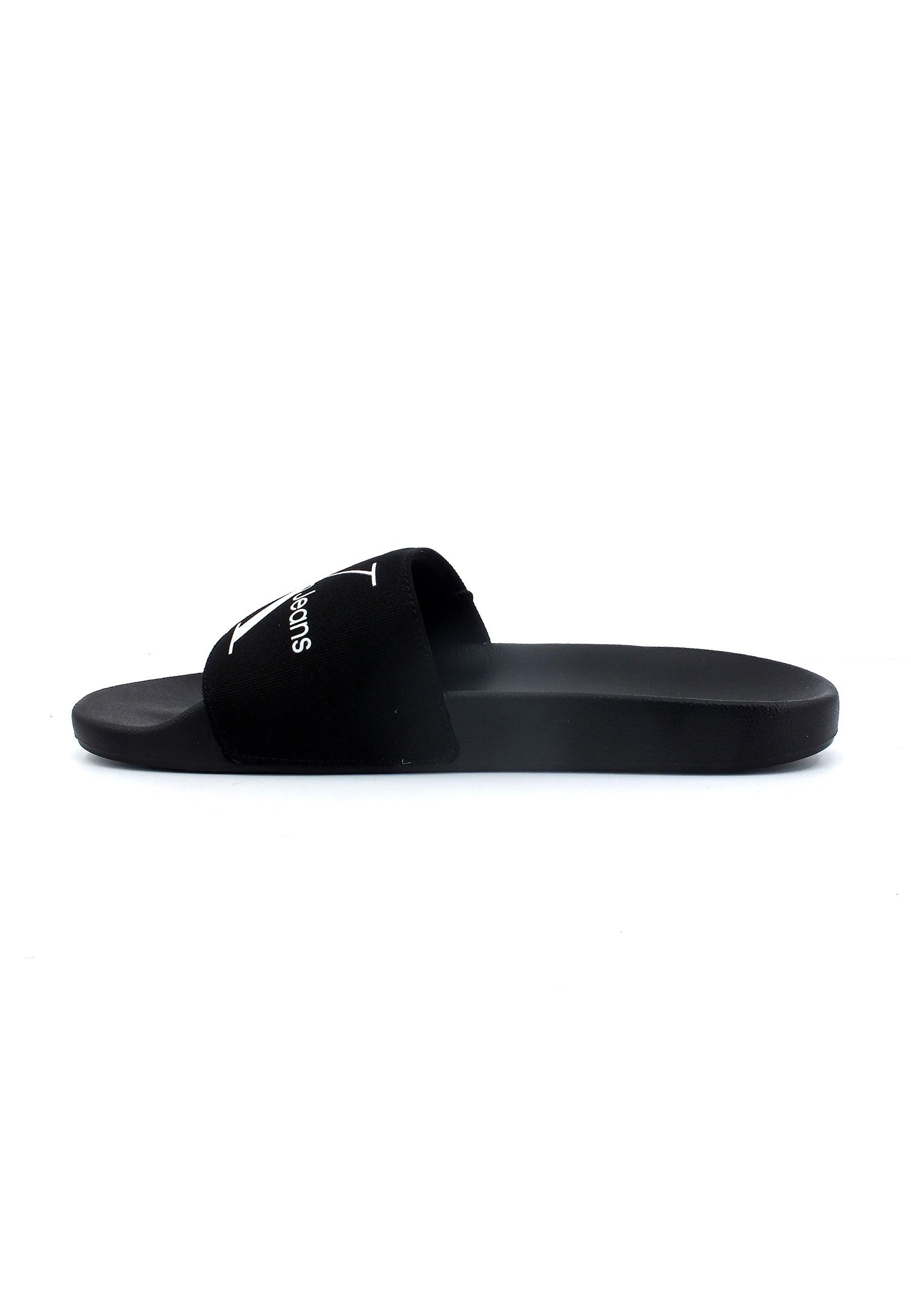 CALVIN KLEIN Ciabatta Uomo Slide Monogram Black YM0YM00061 - Sandrini Calzature e Abbigliamento