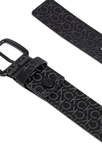 CALVIN KLEIN Cintura Uomo Monogram Black Tonal K50K509959 - Sandrini Calzature e Abbigliamento