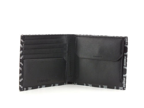 CALVIN KLEIN CK Neon Bifold 5cc Portafoglio Black White K50K508021 - Sandrini Calzature e Abbigliamento
