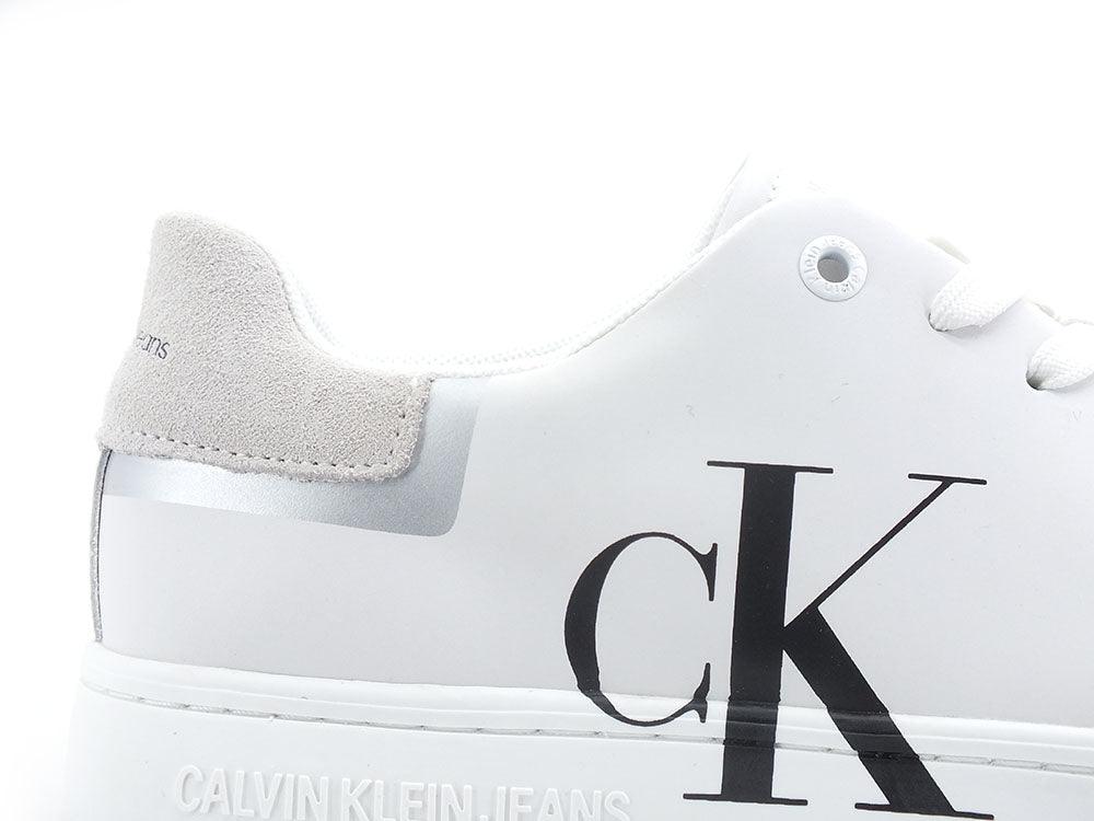 CALVIN KLEIN Classic Cupsole 2 Sneaker Logo White Silver YW0YW00501 - Sandrini Calzature e Abbigliamento