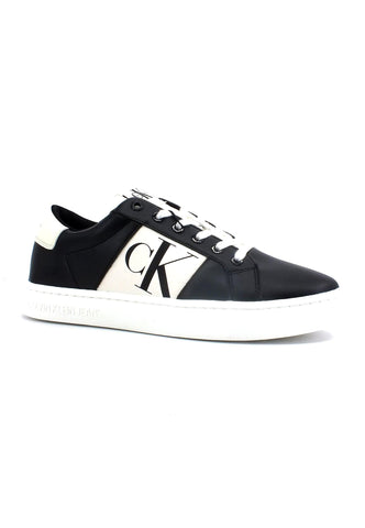 CALVIN KLEIN Classic Cupsole Monogram Sneaker Uomo Black Ivory YM0YM00569 - Sandrini Calzature e Abbigliamento