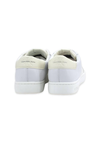 CALVIN KLEIN Classic Cupsole Sneaker Uomo White Ivory YM0YM00569 - Sandrini Calzature e Abbigliamento