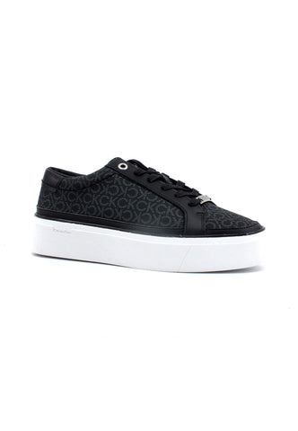 CALVIN KLEIN Flatform Cupsole Sneaker Donna Monogram Black HW0HW01420 - Sandrini Calzature e Abbigliamento