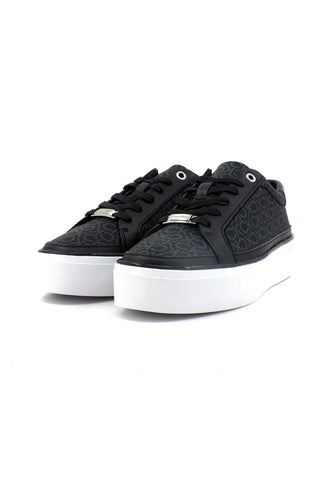 CALVIN KLEIN Flatform Cupsole Sneaker Donna Monogram Black HW0HW01420 - Sandrini Calzature e Abbigliamento