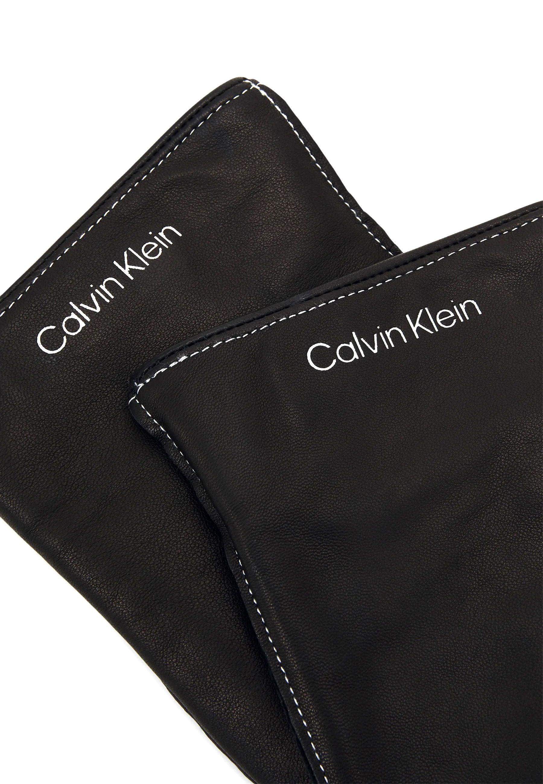 CALVIN KLEIN Guanti Stitched Pelle Uomo Black K50K509540 - Sandrini Calzature e Abbigliamento