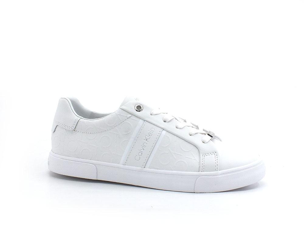 CALVIN KLEIN Low Pro Lace Up Sneaker Loghi Triple White HW0HW00801 - Sandrini Calzature e Abbigliamento