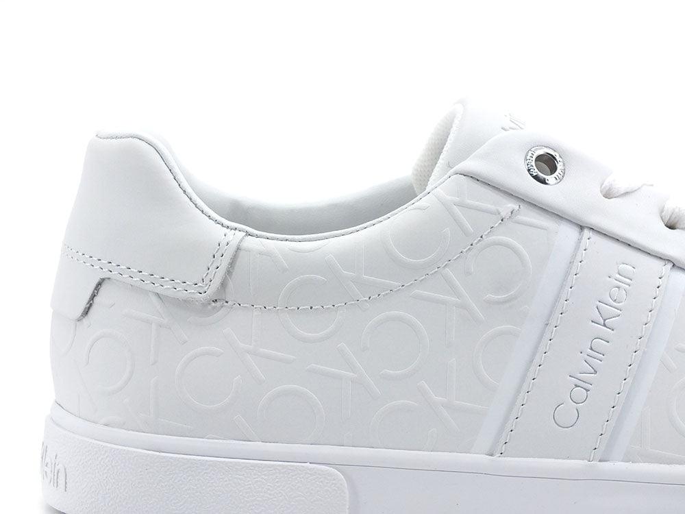 CALVIN KLEIN Low Pro Lace Up Sneaker Loghi Triple White HW0HW00801 - Sandrini Calzature e Abbigliamento
