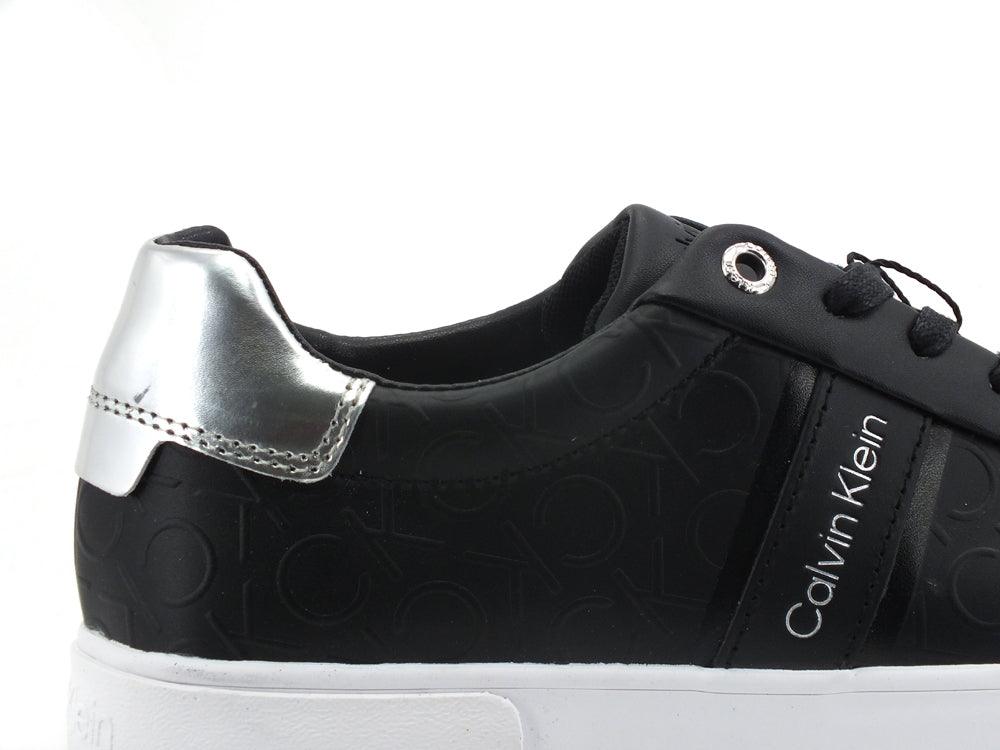 CALVIN KLEIN Low Pro Lace Up Sneaker Logo Nero Black Silver HW0HW00870 - Sandrini Calzature e Abbigliamento