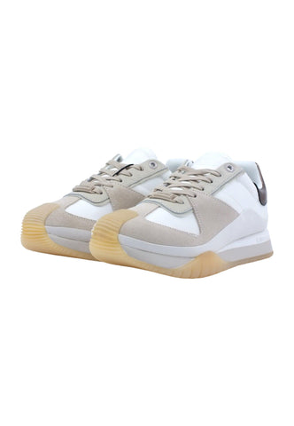 CALVIN KLEIN Origin Runner Lace Up Sneaker Donna Bright White Bronze HW0HW01879 - Sandrini Calzature e Abbigliamento