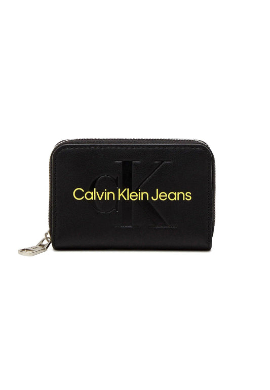 CALVIN KLEIN Portafoglio Donna Monogram Black K60K607229 - Sandrini Calzature e Abbigliamento