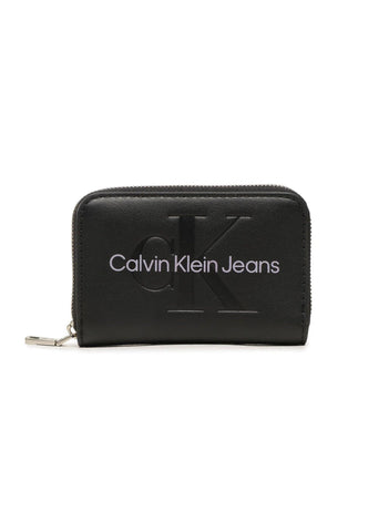 CALVIN KLEIN Portafoglio Donna Zip Monogram Black K60K607229 - Sandrini Calzature e Abbigliamento