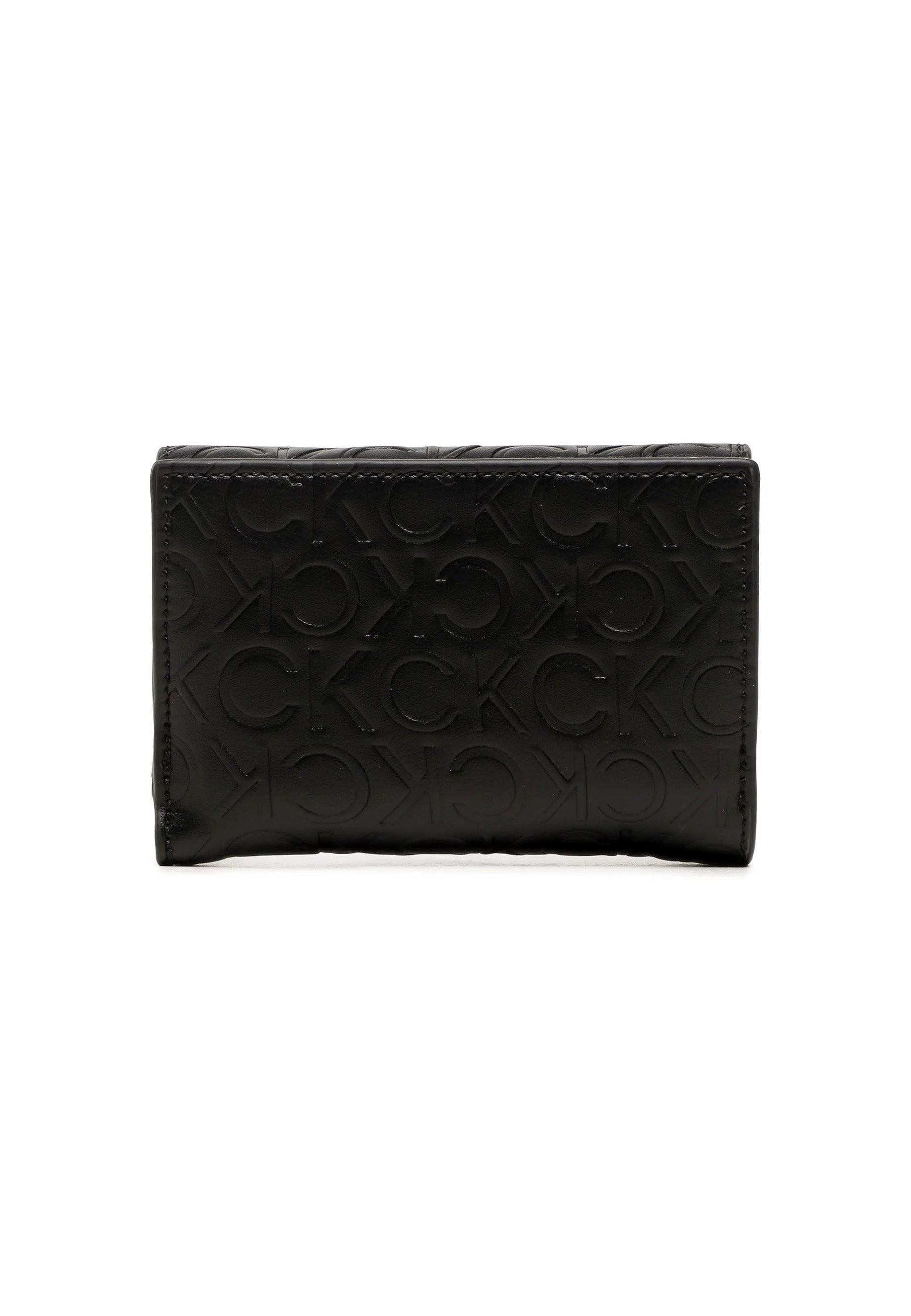 CALVIN KLEIN Portafoglio Trifold Donna Monogram Black K60K610951 - Sandrini Calzature e Abbigliamento