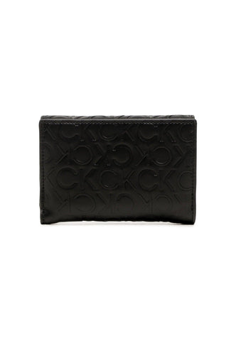 CALVIN KLEIN Portafoglio Trifold Donna Monogram Black K60K610951 - Sandrini Calzature e Abbigliamento