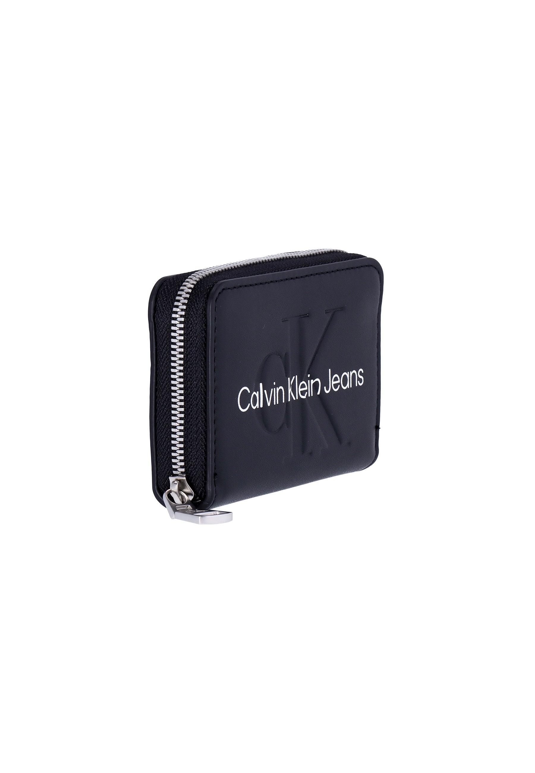 CALVIN KLEIN Portafoglio Zip Monogram Donna Black K60K610347 - Sandrini Calzature e Abbigliamento