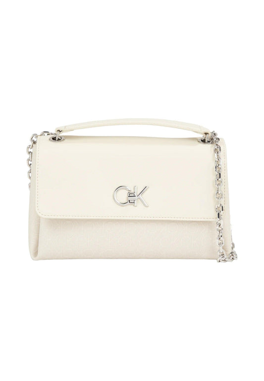 CALVIN KLEIN Re-Lock Borsa Tracolla Donna Dark Ecru K60K611755 - Sandrini Calzature e Abbigliamento