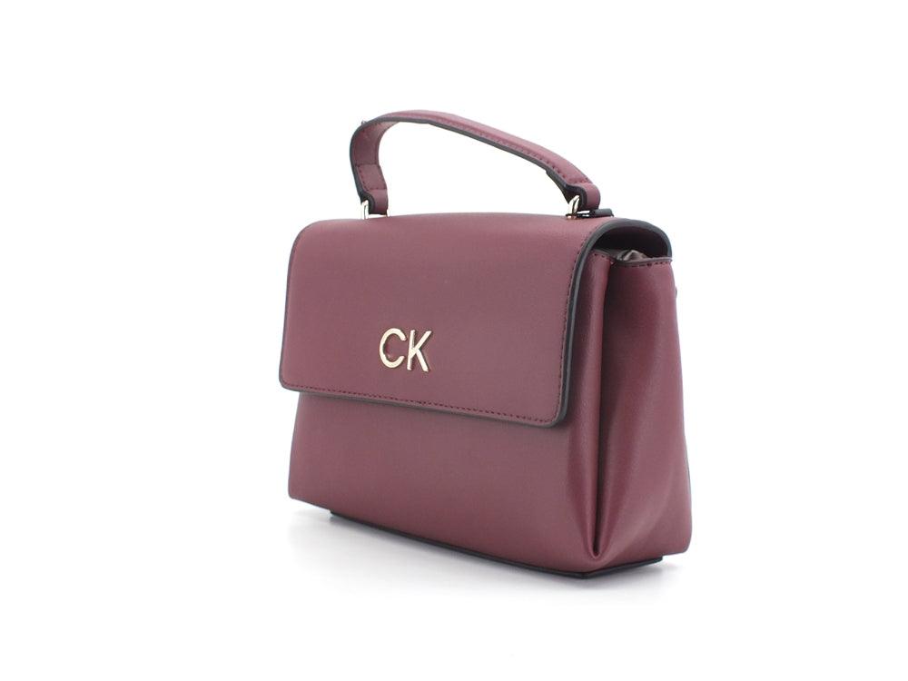 CALVIN KLEIN Re-Lock Mini Top Borsa Bordeaux K60K608878 - Sandrini Calzature e Abbigliamento