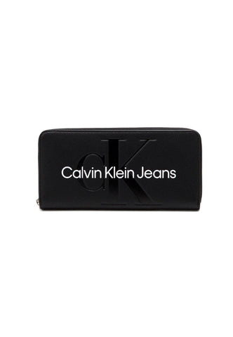 CALVIN KLEIN Sculpted Monogram Portafoglio Donna Black K60K610358 - Sandrini Calzature e Abbigliamento