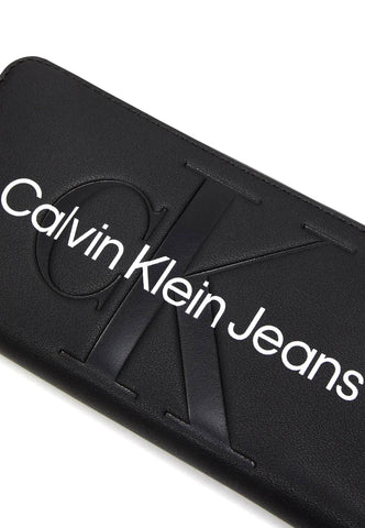 CALVIN KLEIN Sculpted Monogram Portafoglio Donna Black K60K610358 - Sandrini Calzature e Abbigliamento