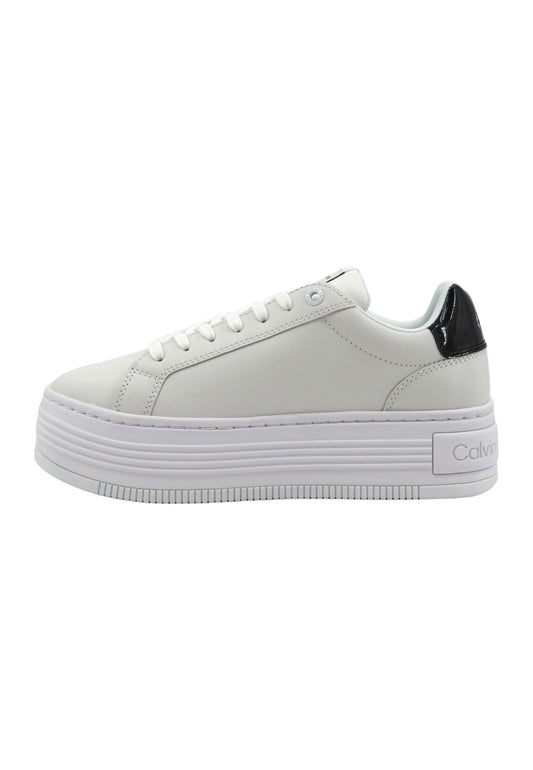 CALVIN KLEIN Sneaker Bold Platform Donna Bright White Black YW0YW01431 - Sandrini Calzature e Abbigliamento