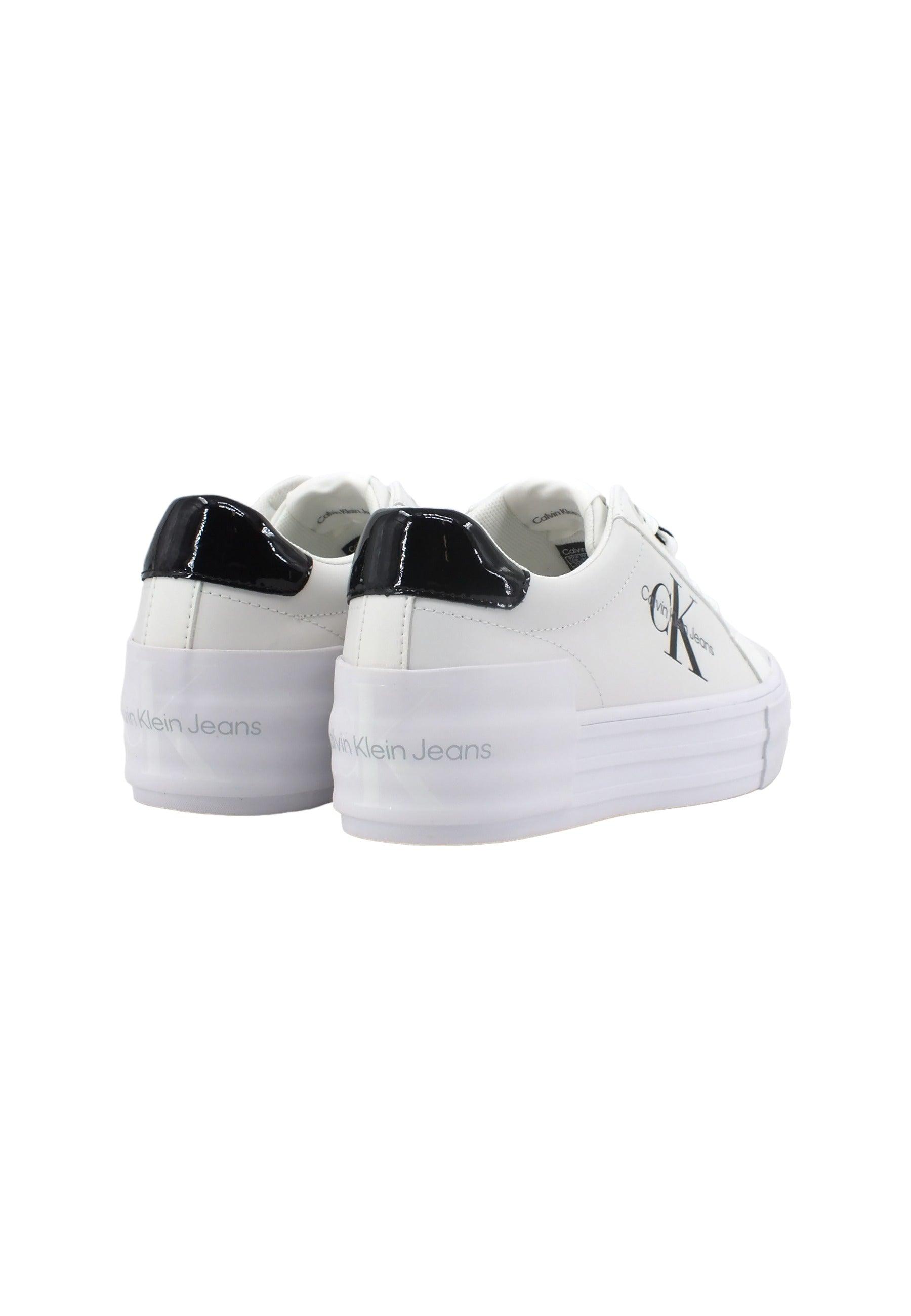 CALVIN KLEIN Sneaker Donna Bright White Black YW0YW01294 - Sandrini Calzature e Abbigliamento